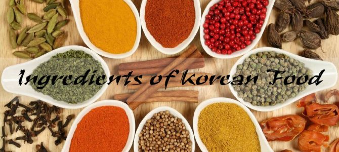 Ingredients of Korean Food